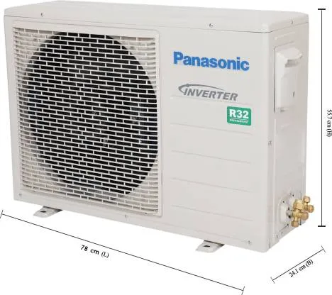 Panasonic CS/CU-TU12VKYW Inverter R32 1 Ton, 5 Star, Copper Coils, Inverter Compressor,  Split Air Conditioner