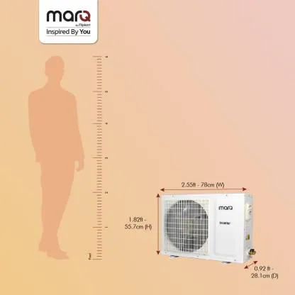Marq by flipkart 155SIAA22BW 1.5 Ton, 5 Star,  Inverter Compressor,  Split Air Conditioner