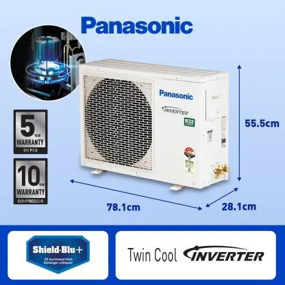 Panasonic CS/CU-NU18YKY4W 1.5 Ton, 4 Star,  Inverter Compressor,  Smart, Split Air Conditioner