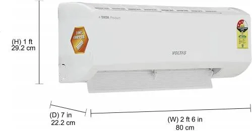 Voltas 103 DZX (R32)/103 DZX 0.8 Ton, 3 Star, Copper Coils,  Split Air Conditioner