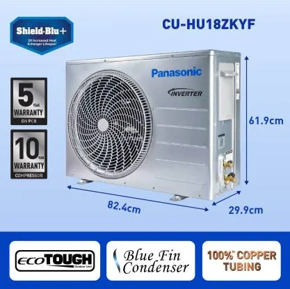 Panasonic CS/CU-HU18ZKYF 1.5 Ton, 5 Star, Copper Coils, Inverter Compressor,  Smart, Split Air Conditioner