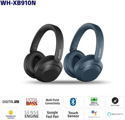 Sony WH-XB910N Noise Cancellation, Wireless, On Ear Headphone