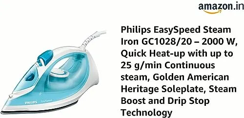 Philips GC1028/20 2000 W, Steam Iron Press