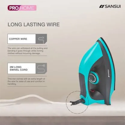 Sansui DI 02 S Light weight 1000 W, Dry Iron Press