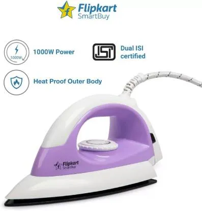 Flipkart smartbuy RM 01 S 1000 W, Dry Iron Press