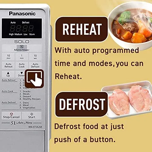 Panasonic NN-ST26JMFDG 20 L, 800 W, Solo Microwave Oven