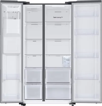 Samsung Refined Inox, RS78CG8543S9HL 633 L, Side by Side, 3 Star, Frost Free, Refrigerator