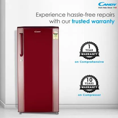 Candy Burgundy Red, CSD1761RM 165 L, Single Door, 1 Star,  Direct Cool, Refrigerator