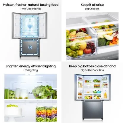 Samsung Refined Inox, RF57A5032S9/TL 580 L, Side by Side,  Frost Free,  Convertible Freezer Refrigerator
