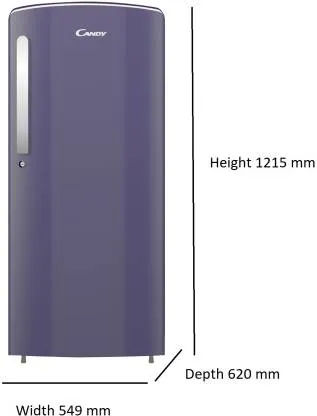 Candy Radish Blue, CSD2163RS 205 L, Single Door, 3 Star,  Direct Cool, Refrigerator
