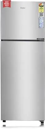 Haier Moon Silver, HEF-253GS-P 240 L, Double Door, 3 Star, Frost Free,  Convertible Freezer Refrigerator