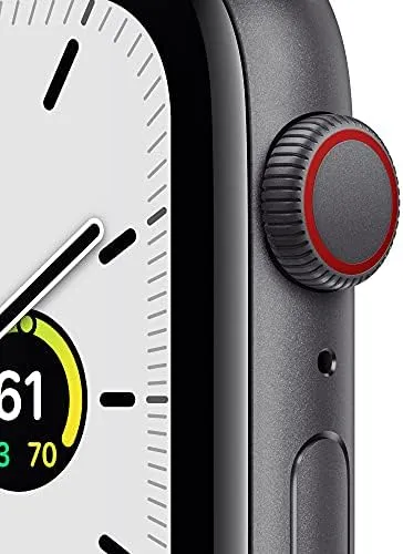 Apple Watch SE (GPS + Cellular, 44mm) - Space Grey Aluminium Case with Midnight Sport Band - Regular 1.73 Inch, Cellular Calling, Bluetooth Calling, Voice Assistant Smartwatch
