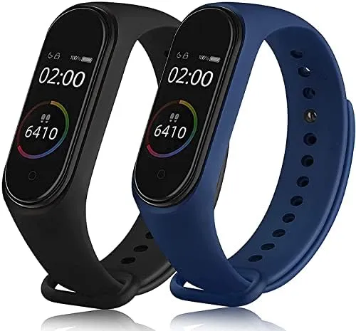 Xiaomi Sounce Premium Silicone Adjustable Watch Band Waterproof, Durable, Comfortable, Sporty Strap Replacement Lightweight for  Mi Band 5/ Mi Band 6 (Not Compatible For Mi Band 1/2/3/4)- 0.79 Inch, Smartwatch