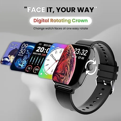 Kratos KR-SW14-BLACK 1.85 Inch,  Bluetooth Calling, Smartwatch