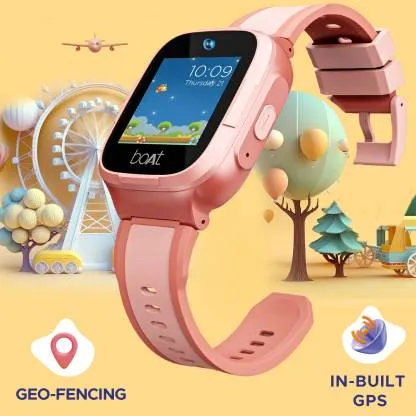 boAt Wanderer for Kids with GPS, Geo Fencing, Camera, 4G Sim Slot & Parental Control 1.39 Inch, Cellular Calling, Bluetooth Calling, Smartwatch