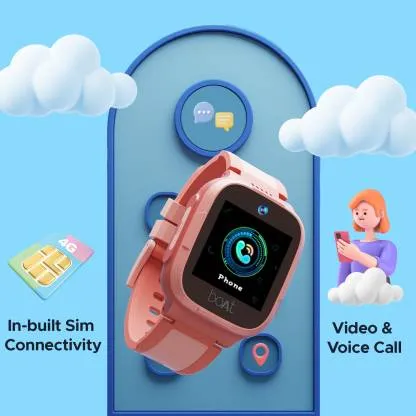 boAt Wanderer for Kids with GPS, Geo Fencing, Camera, 4G Sim Slot & Parental Control 1.39 Inch, Cellular Calling, Bluetooth Calling, Smartwatch