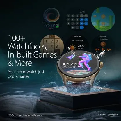 Titan Evoke with 1.43" AMOLED Display,1000 Nits Brightness,Rotating Crown,BT Calling 1.43 Inch,  Bluetooth Calling, Smartwatch