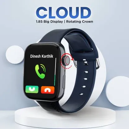 Gizmore GizFit CLOUD 1.85 IPS Large Display | AI Voice Assistant | Bluetooth Calling 1.85 Inch,  Bluetooth Calling, Voice Assistant Smartwatch