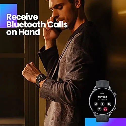 Amazfit GTR3PRO-BLACK 1.45 Inch, Bluetooth Calling, Voice Assistant Smartwatch