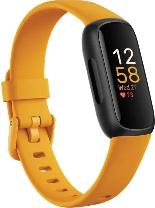 Fitbit Inspire 3 Health & Fitness Tracker (Morning Glow / Black) 0.63 Inch, Smartwatch