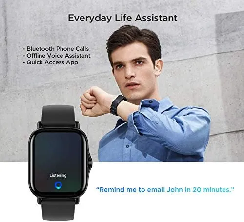 Amazfit A1969 1.65 Inch, Bluetooth Calling, Voice Assistant Smartwatch
