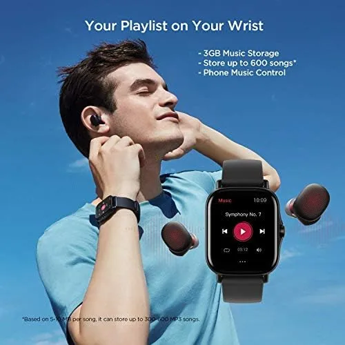 Amazfit A1969 1.65 Inch, Bluetooth Calling, Voice Assistant Smartwatch