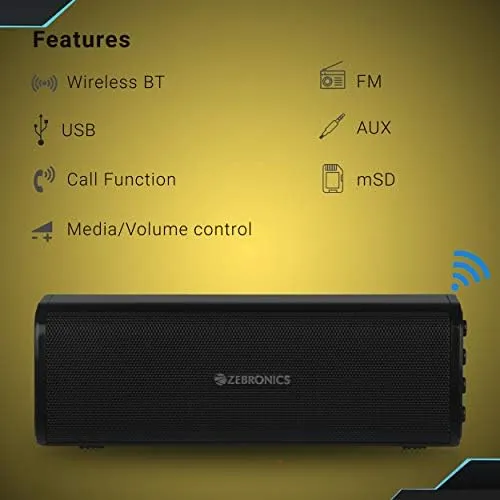 Zebronics Zeb-Vita 10 Watts, Portable, Soundbar Speaker