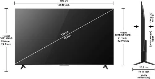 TCL iFF55U62 55 inch, Ultra HD (4K), Smart, LED TV