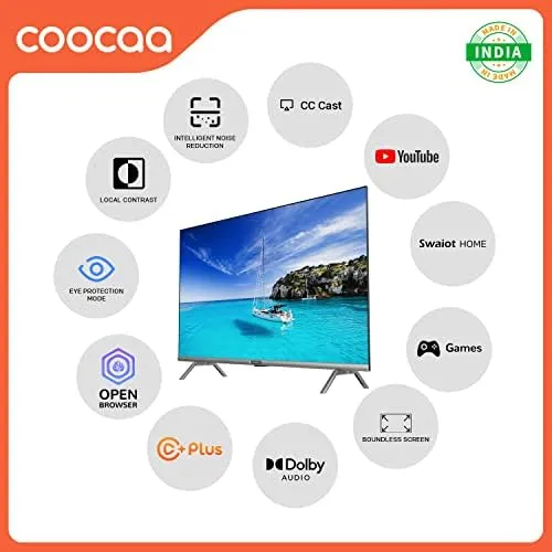 Coocaa 32S3U Pro 32 inch, HD Ready, Smart, LED TV