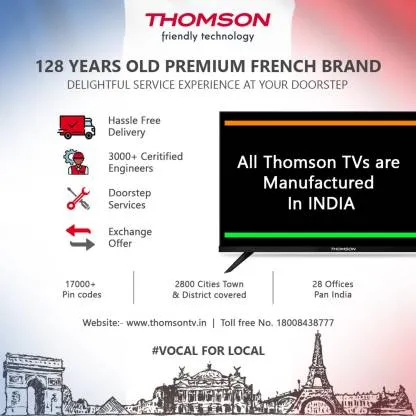 Thomson 43PATH4545BL 43 inch, Ultra HD (4K), Smart, LED TV