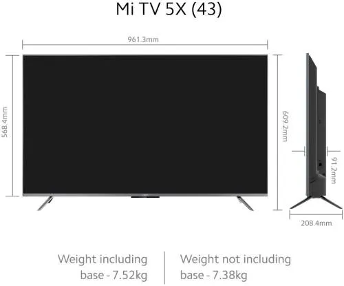 Mi L43M6-ES 43 inch, Ultra HD (4K), Smart, LED TV
