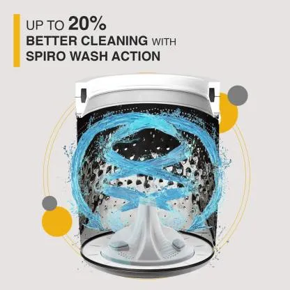 Whirlpool MAGIC CLEAN 6.0 GENX GREY 5YMW 6 kg, Fully-Automatic, Top-Loading Washing Machine