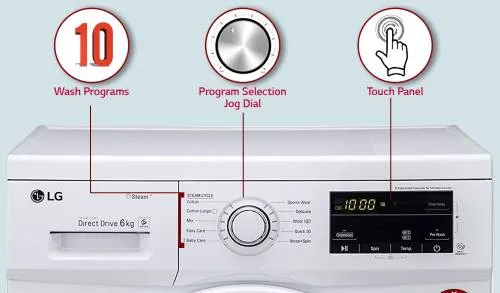 LG FHM1006SDW 6 kg, Fully-Automatic, Front-Loading Washing Machine