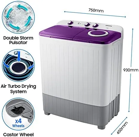 Samsung WT60R2000LL/TL 6.0 kg, Semi-Automatic, Top-Loading Washing Machine
