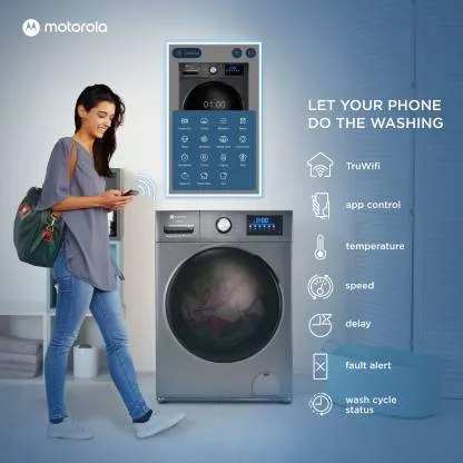 Motorola 105FLIWBM5DG 10.5 kg, Fully-Automatic, Front-Loading Washing Machine